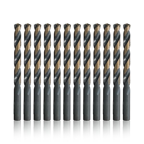 Drill America 3/16" HSS Contractor Grade Black & Gold Split Point Stub Drill Bit