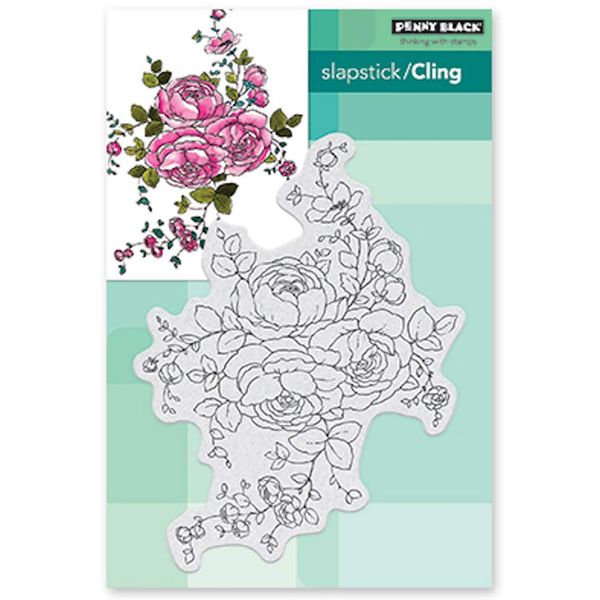 Penny Black Cling Stamps-Rose Dance
