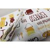 Peva Vinyl Kitchen Tablecloth, 60" Round, COFFEE THEME, BREAKFAST ITEMS, RS