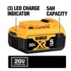DEWALT 20V MAX XR Battery, Lithium Ion, 5.0Ah (DCB205), Multi