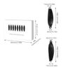 RC Drone Blade Propellers Helicopter Wing Accessory Fit for Mavic Mini Accessory (Black with Silver Edge)