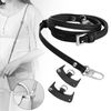 kowaku Adjustable Strap Without Punching Buckle Shoulder Bag Strap, StyleA Black
