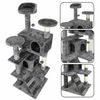 Gray Cat Tree Tower Activity Center Large Playing House Condo Rest Cat 55"