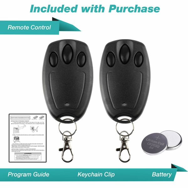 2 For Chamberlain Garage Door Opener Keychain Remote 371LM 372LM 373LM 139.53753