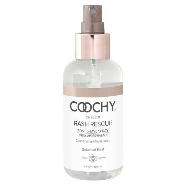 Coochy Intimate Rash Rescue | After-Shave Protection Mist | Conditions & Moisturizes | Made w/ Natural Botanical Extracts | Tighten Pores, Prevent Irritation & Razor Bumps for Pubic Area & Armpit (4floz/118ml)