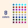 8 Colours, 5000 Pack, Foil Star Metallic Stickers, 15mm