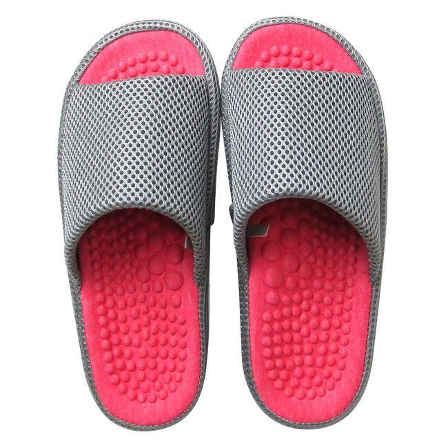 302001 Nippon Slippers, Slippers, 3D Push Comfort, 8.7 - 9.4 inches (22 - 24 cm), Pink