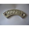 Bright Chrome "Pump Out" Arched Narrow Boat Sign