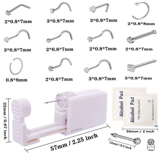  15 Pcs Piercing Kit Piercing Ball Grabber Tool