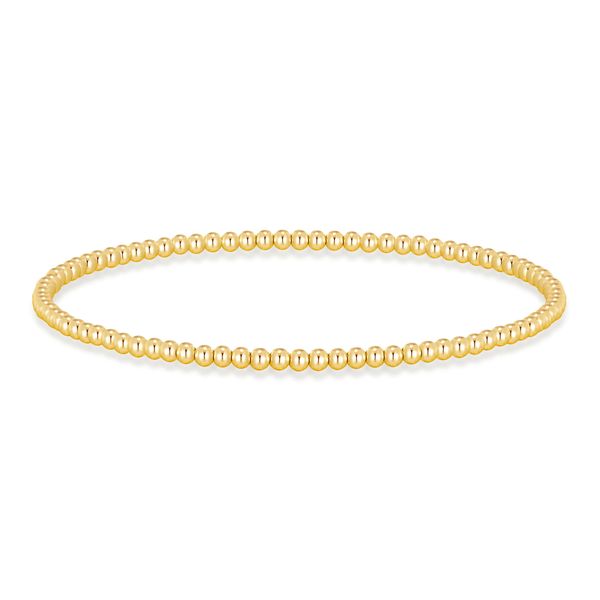 Philip Jones Gold Plated Beaded Stretch Bracelet