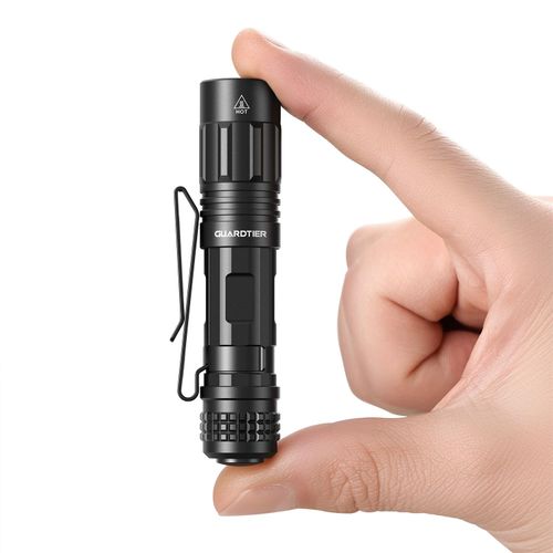 Guardtier M70E Dual-Power Pocket Flashlight - 500LM Rechargeable EDC Light with Clip, 4 Modes for Camping & Everyday Carry
