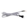 B&P Lamp® Silver Rayon Covered Parallel Cord Set, 8 Feet Long
