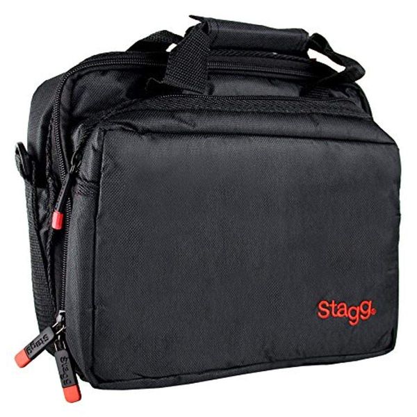 Stagg MIB-100 Microphone Bag with Thick Velvet Lining & Two Compartments - Black