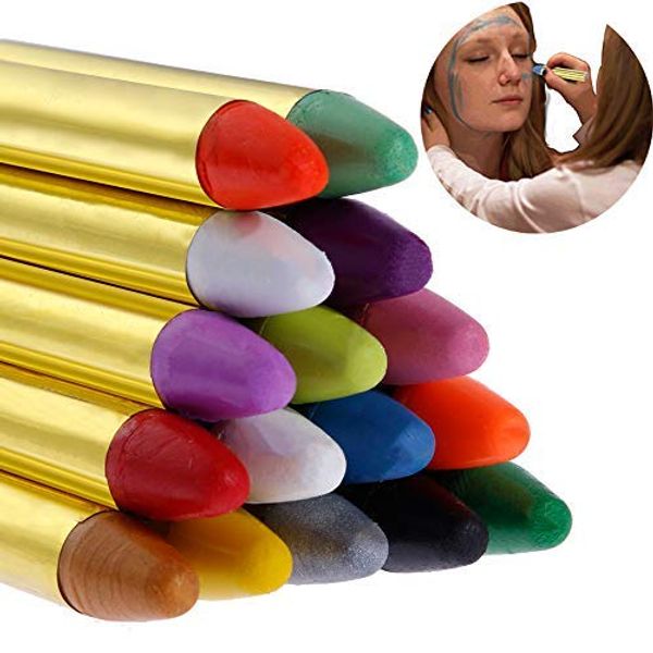 Faburo Face Paint 16pcs Face Paint Crayons for Kids Adults Body Art