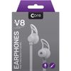 Core V8 Earphones White, 11910110