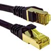 kenable FLAT CAT7 FTP Shielded 600MHz 10Gbps Ethernet LAN Cable RJ45 10m Black