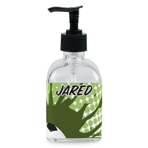 YouCustomizeIt Personalized Soccer Glass Soap & Lotion Bottle - Single Bottle
