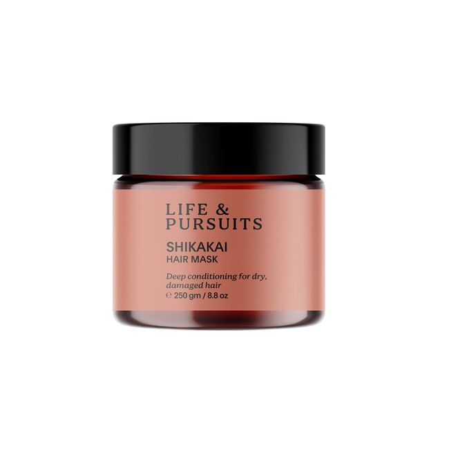 Life & Pursuits Shikakai Hair Mask - 8.8 oz, Deep Conditioner for Dry and Damaged Hair made with Amla, Biotin, Shea Butter, Argan Oil