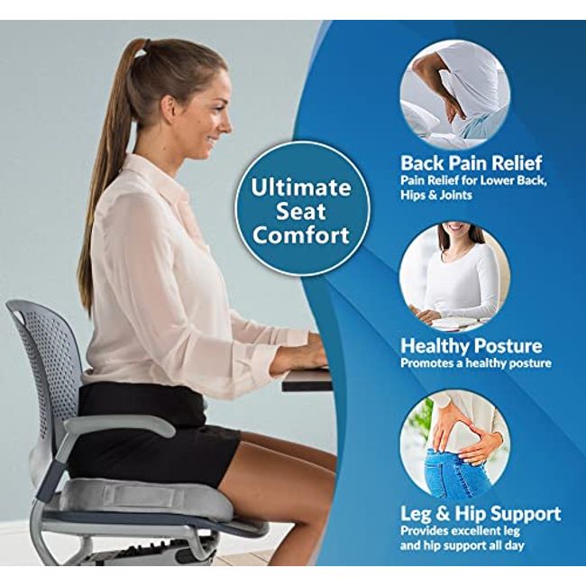 Support Plus Gel Seat Cushion for Sciatica & Tailbone Pain Relief