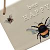 Widdop Ceramic Garden Hanging Wall Plaque with wording - Bee/Bee Happy