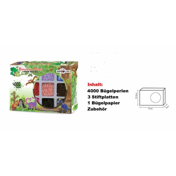 Midi Iron-On Beads Gift Pack (Dinosaur 3D)