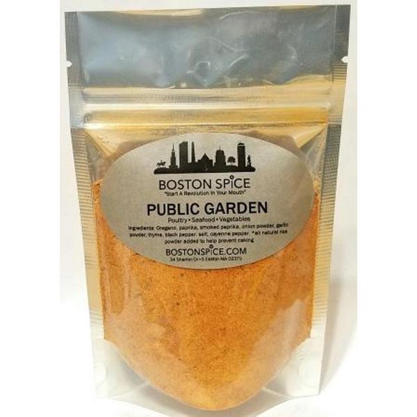 Boston Spice Public Garden Handmade Gourmet Dry Rub Seasoning Blend Vegetables Potatoes Poultry Chicken Seafood Grilled Sauteed Grilled BBQ Grill Oven Baked Roasted Crab Cakes 1/2 Cup Spice 2.4oz/70g