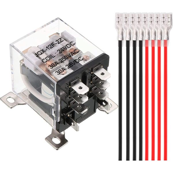 Xiatiaosann JQX-12F-2Z DC 12V Coil 30A Relay DPDT 2NO 2NC 8 Pin General Purpose High Power Relay, Electromagnetic Relay for Remote Control, Automatic Control System