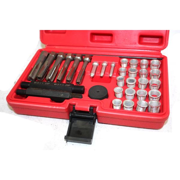 33pcs Cylinder Head Glow Plug Tap Thread Re-threading Repair Restore Tool Set
