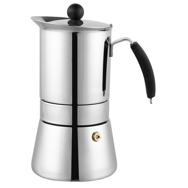 CUISINOX Amore Stainless Steel Stovetop Espresso Coffee Maker, 4-Cup (6 oz)