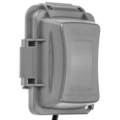 Bates- Weatherproof Electrical Outlet Cover, 1-Gang, Gray Outdoor Outlet Cover Weatherproof Outlet Cover Box, Outdoor Plug Cover