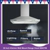 30 Inch Kitchen Wall Mount Range Hood Stainless Steel 500CFM LED Light
