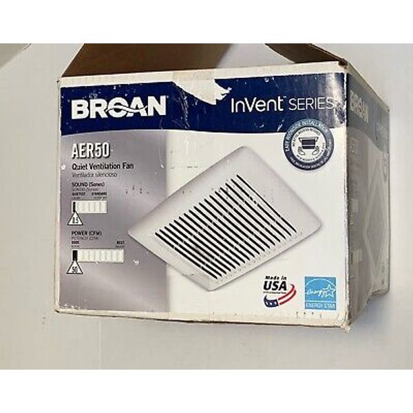 BROAN AER50 Quiet Ventilation Fan 0.5 Sones 50 CFM InVent Series