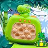 Green T Rex Dinosaur Quick Push It Light Up Fidget Toy Bubble Puzzle Pop Game