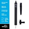 Wright Products Pneumatic Storm Door Closer & Push Button Latch Combo Kit – Adjustable, Smooth-Closing with Hold-Open Feature (Transitional, Black)