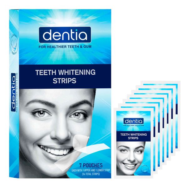 14 Teeth Whitening Strips, Gentle for Sensitive Teeth, Professional Effect to Remove Stains (14 Strips - 7 Pack)