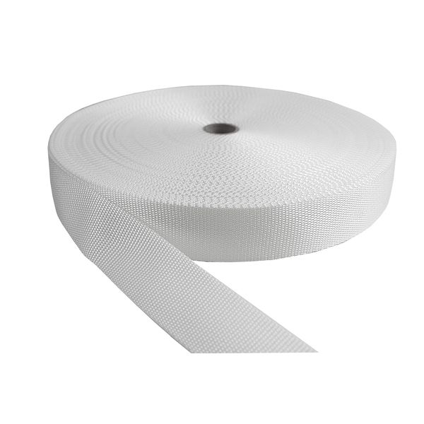 Gurtband Polypropylene Weiß 40mm breit - 50 meter