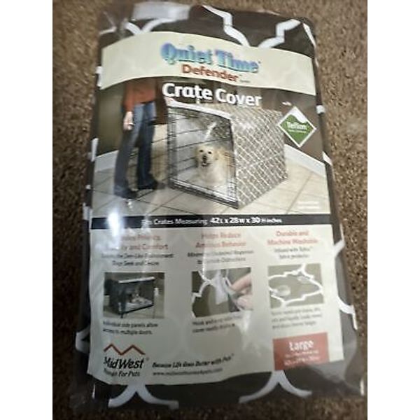 Midwest Metal Products 249520 42 in. BRN Pets Dog Crate Cover 42" x 28" x 30"