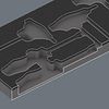 Wera 05137313001 9813 Foam Insert Screwdriver Hex-Set 1 Empty