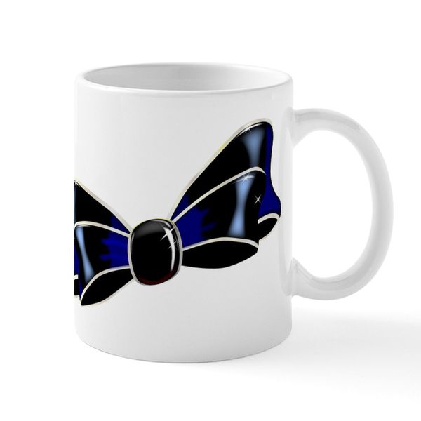 CafePress Black Silk Bow 11 oz (325 ml) Ceramic Coffee Mug
