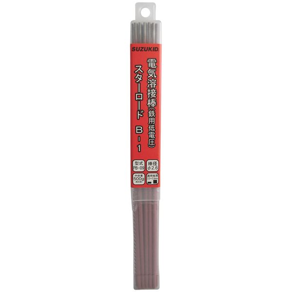 Star Electric Manufacturing (SUZUKID) Star Lord B-1 Low Voltage Mild Steel Welding Rod 1.0 in (2.6 mm) x 11.8 in (300 mm) 17.6 oz (500 g) PB-09