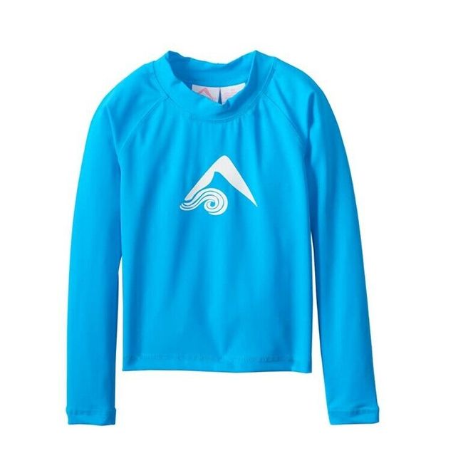 Kanu Surf Girls' Keri UPF 50+ Rashguard; Blue; 2T; AF2087- Free Shipping *NEW*