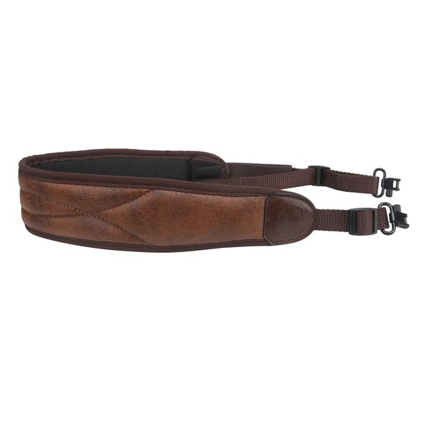 Tourbn Non-slip Soft Padded PU & Leather Rifle Sling Gun Strap with Swivels,Brown,97*6.5cm