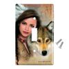 Wolf Spirit Native American Plastic Wall Decor Light Switch Plate Cover Toggle