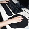 TEKXDD Dark Blue Mousepad, Ergonomic Mouse Pad Wrist Support, Mouse Mat with Memory Foam Rest