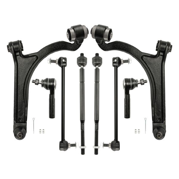 8pcs for 2004 - 2008 Chrysler Pacifica Front Lower Control Arms Tie Rod Sway Bar