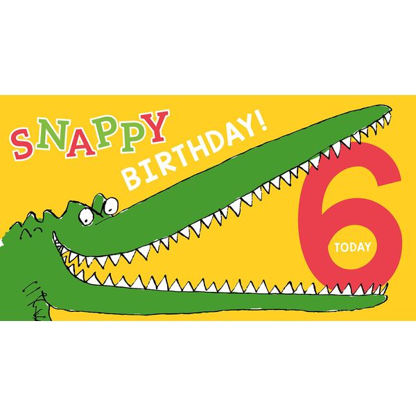Roald Dahl Enormous Crocodile 6th Birthday Card