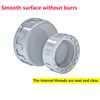 Ctyjia 2 Pack Female Thread Pipe Fitting Cap, 50mm PVC Blanking Stop Cap, Grey