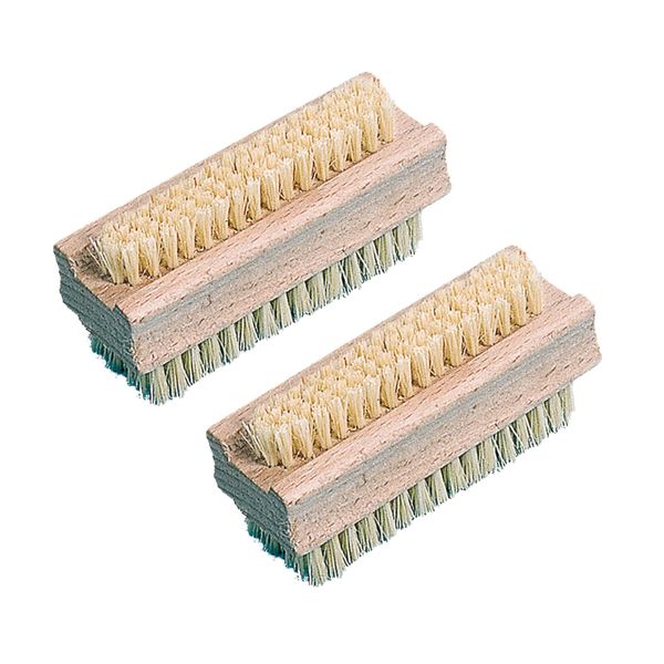 Brushmann 2 Pack Wood Nail Brush / Scrubbing Brush