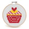 Trimits Cross Stitch Kit with Hoop: Cupcake, Assorted, One Size