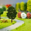 WINOMO 20pcs Model Trees Miniature Landscape Trees Scenery Train Railways Trees Scale 1:100